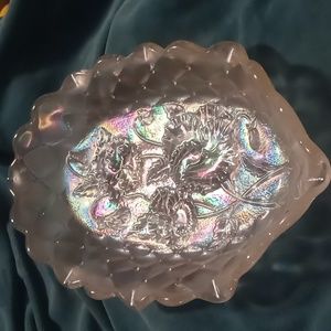 Vintage imperial Glass carnival glass opelesent stamped beautiful condition.